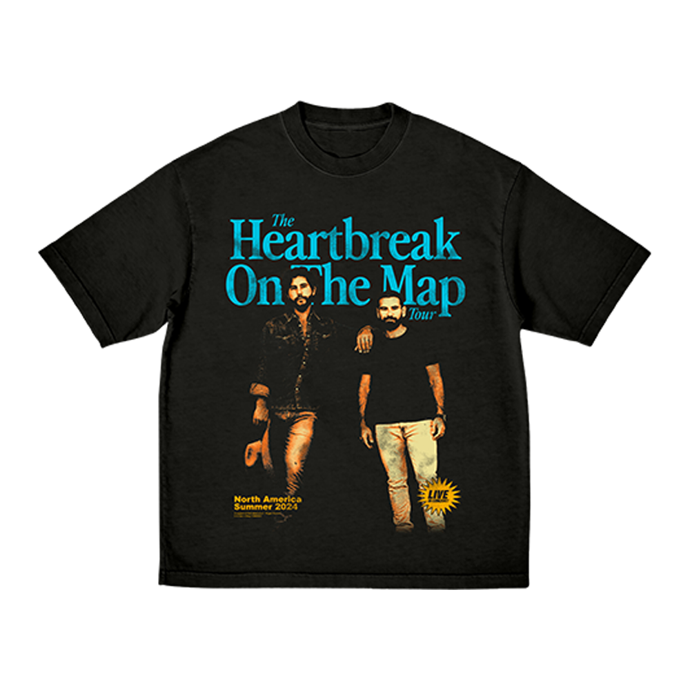 Black Map Tour T-Shirt - Dan + Shay Official Store