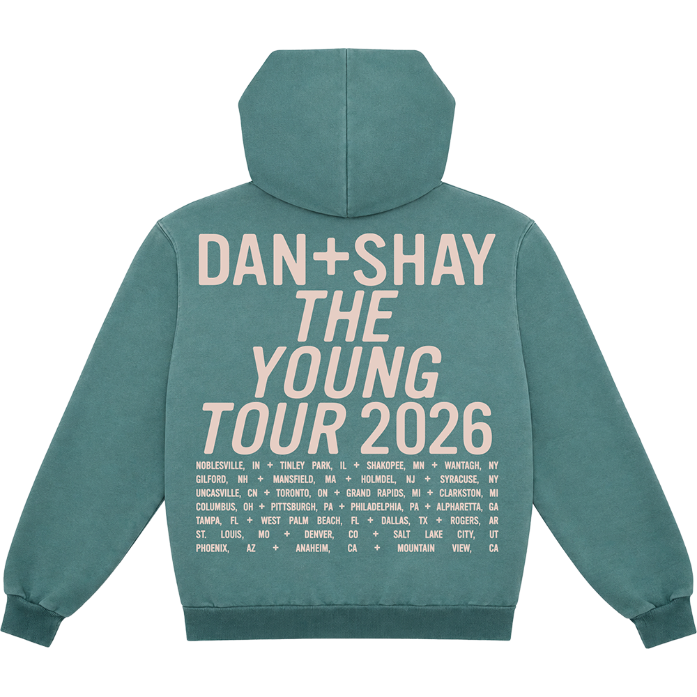 The Young Tour Green Pullover Hoodie Back